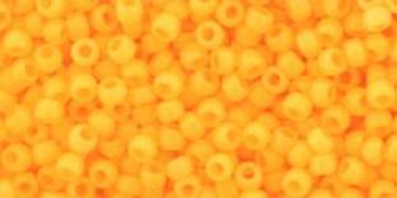 Toho 11/0 Round Japanese Seed Bead, #148F, Ceylon Frost Peach Cobbler, 13 grams